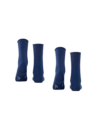 FALKE | Happy Chaussettes Lot de 2 gris clair chiné | blau